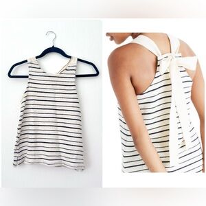 Madewell Camille Striped Bow Top